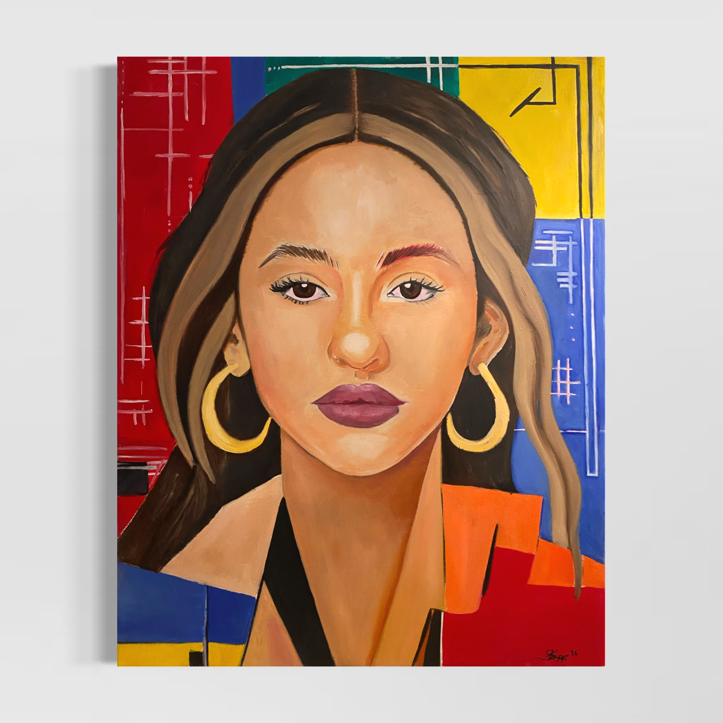 Contemporary portrait painting of Jolissa by Luke Edward Stripp